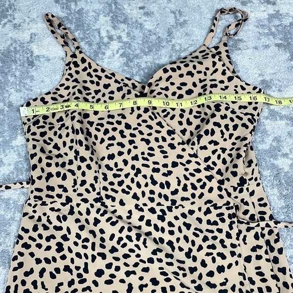 Sanctuary Wrap It Up Dress Leopard Print Mini Summer Party Sz L - Picture 7 of 12